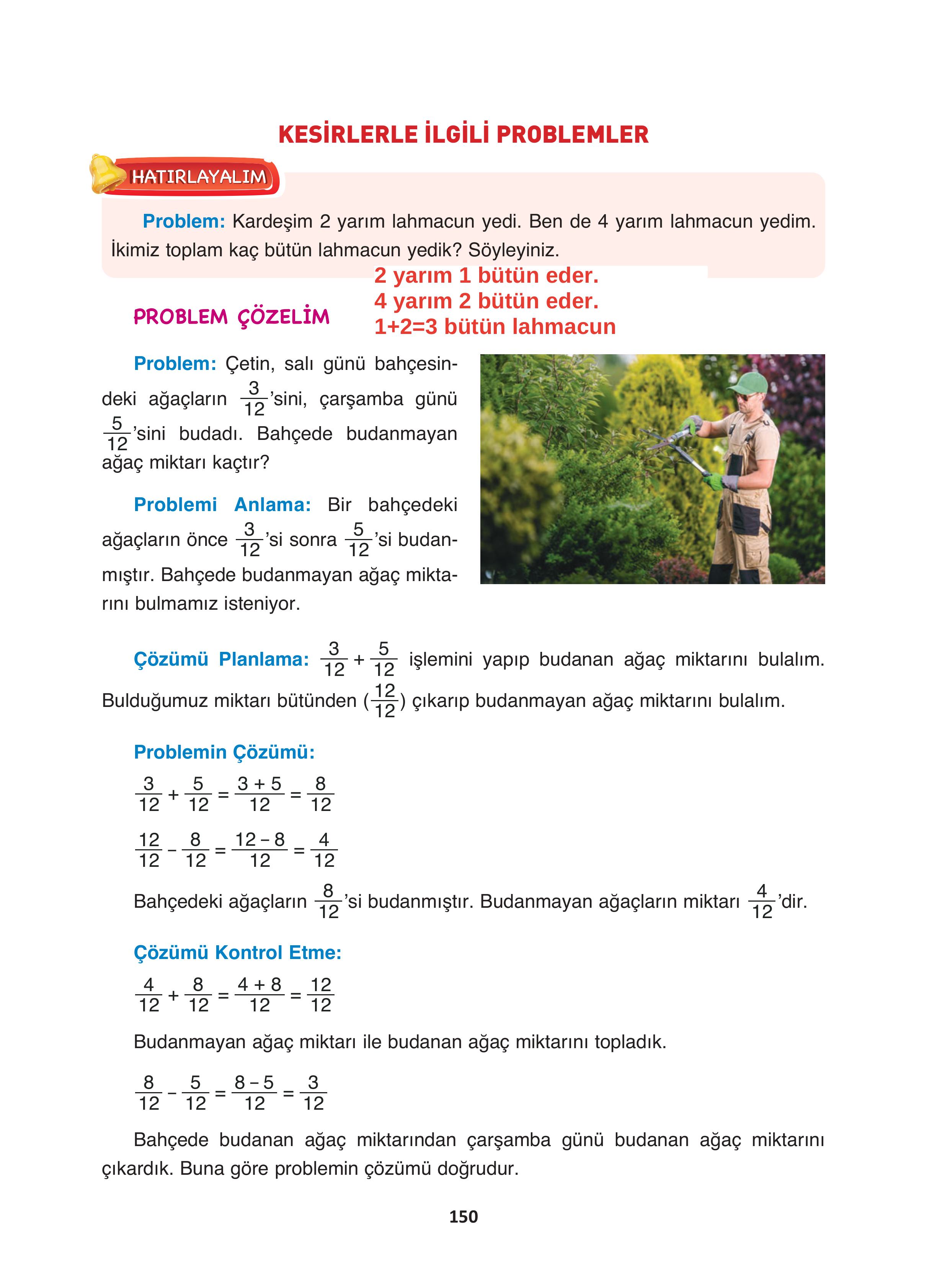 4. Sınıf Fersa Yayınları Matematik Ders Kitabı Sayfa 150 Cevapları 4. Sınıf Fersa Yayınları Matematik Ders Kitabı Sayfa 150 Cevapları