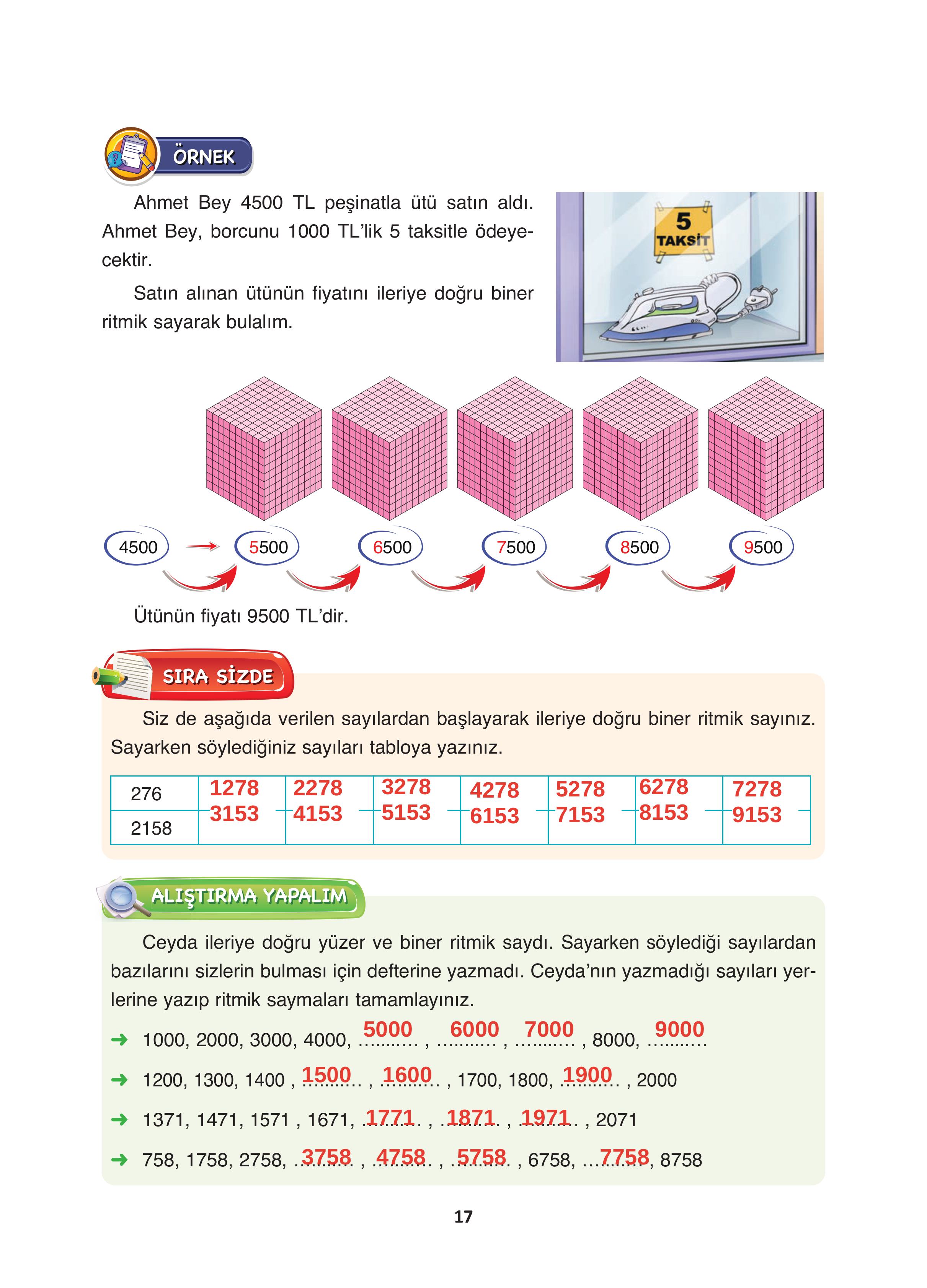 4. Sınıf Fersa Yayınları Matematik Ders Kitabı Sayfa 17 Cevapları 4. Sınıf Fersa Yayınları Matematik Ders Kitabı Sayfa 17 Cevapları
