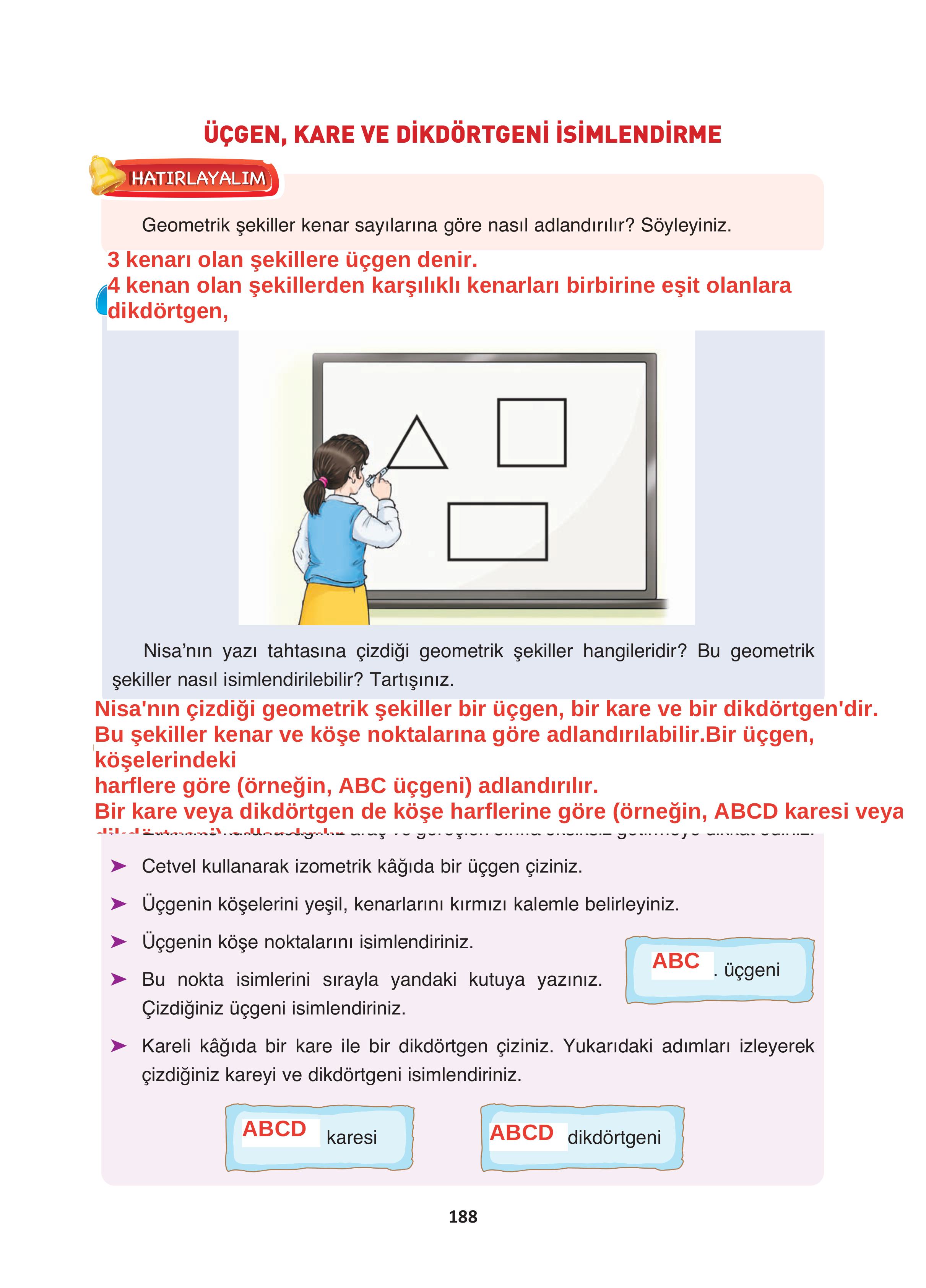 4. Sınıf Fersa Yayınları Matematik Ders Kitabı Sayfa 188 Cevapları 4. Sınıf Fersa Yayınları Matematik Ders Kitabı Sayfa 188 Cevapları
