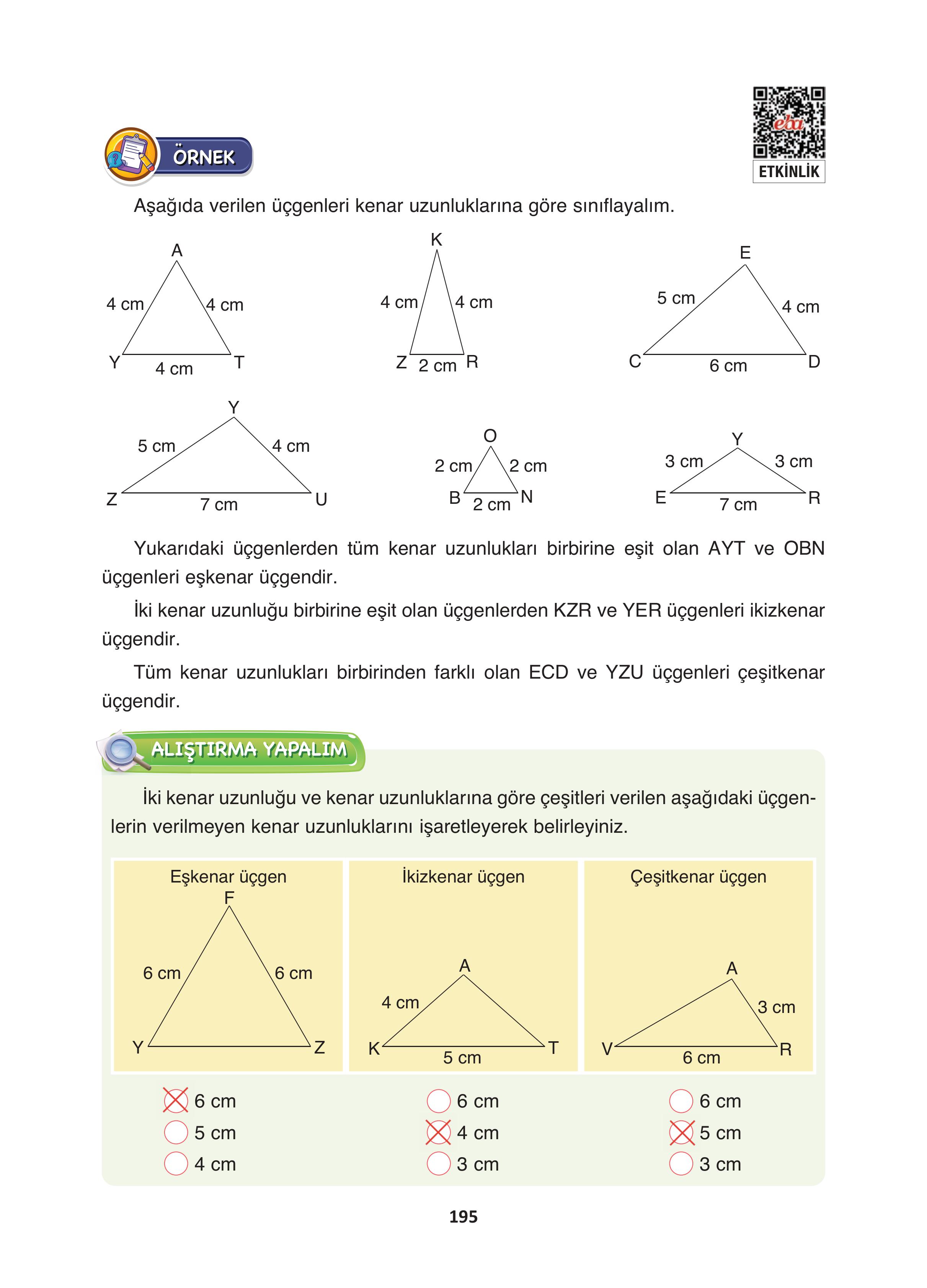 4. Sınıf Fersa Yayınları Matematik Ders Kitabı Sayfa 195 Cevapları