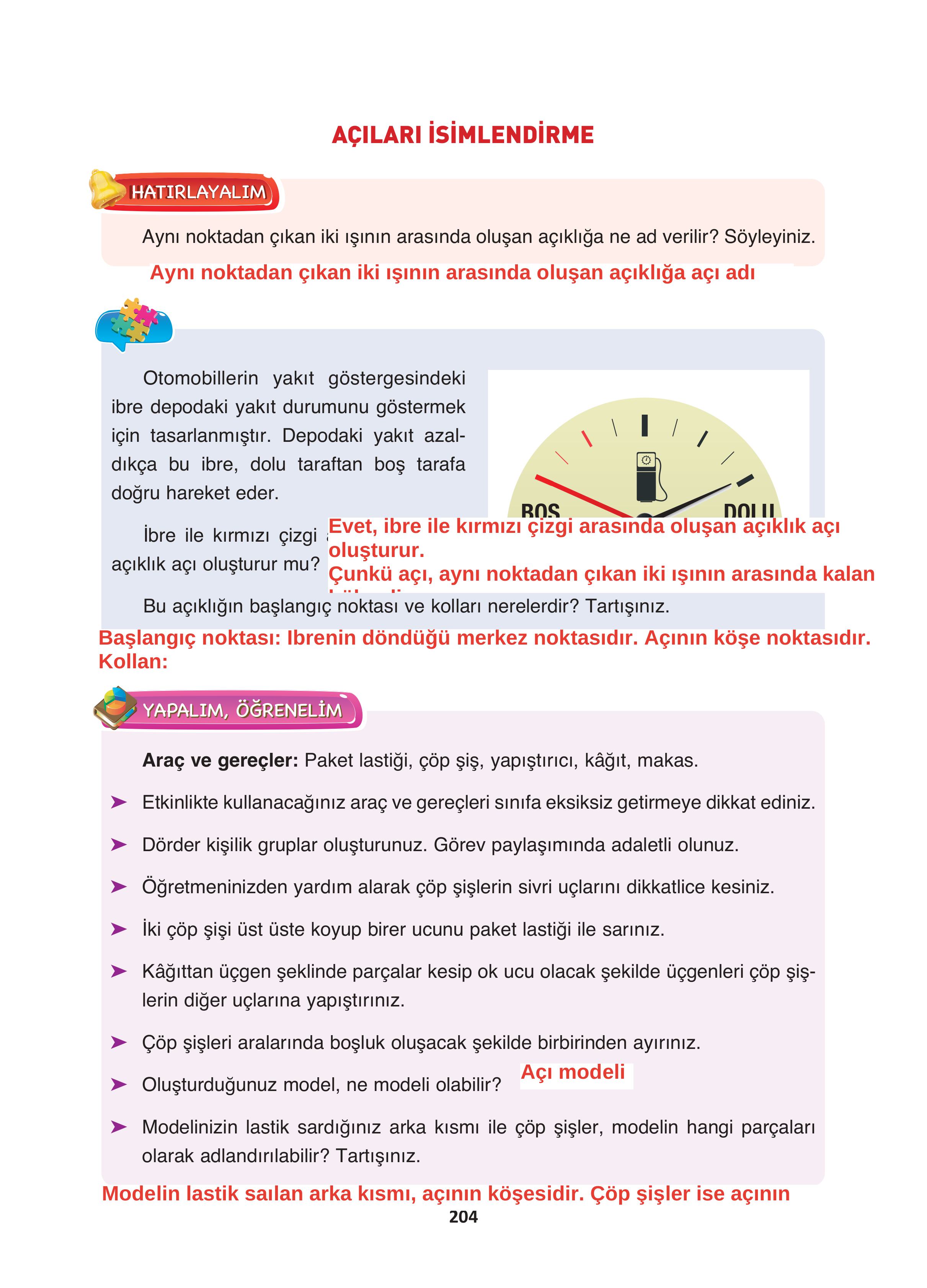 4. Sınıf Fersa Yayınları Matematik Ders Kitabı Sayfa 204 Cevapları 4. Sınıf Fersa Yayınları Matematik Ders Kitabı Sayfa 204 Cevapları