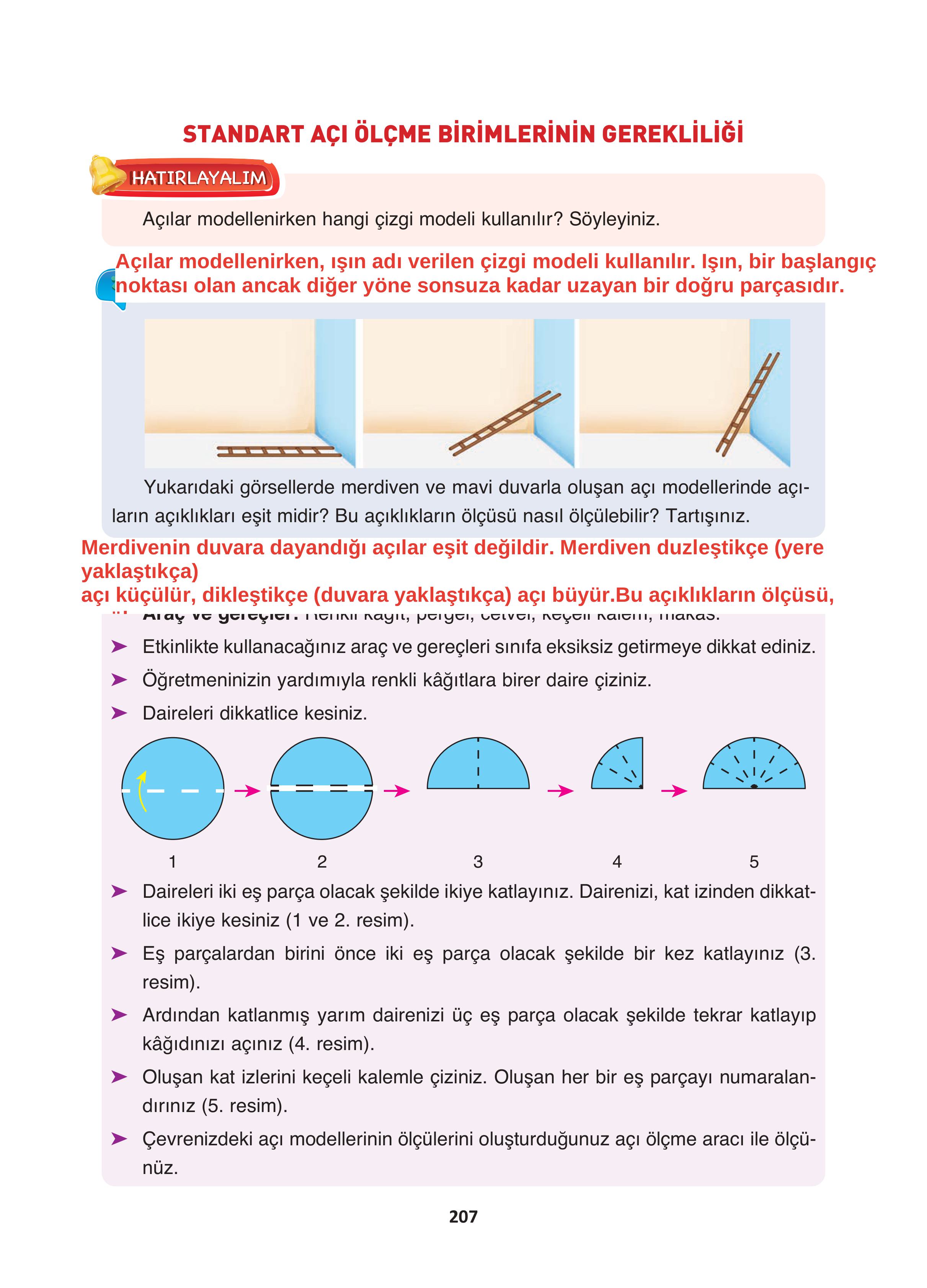 4. Sınıf Fersa Yayınları Matematik Ders Kitabı Sayfa 207 Cevapları