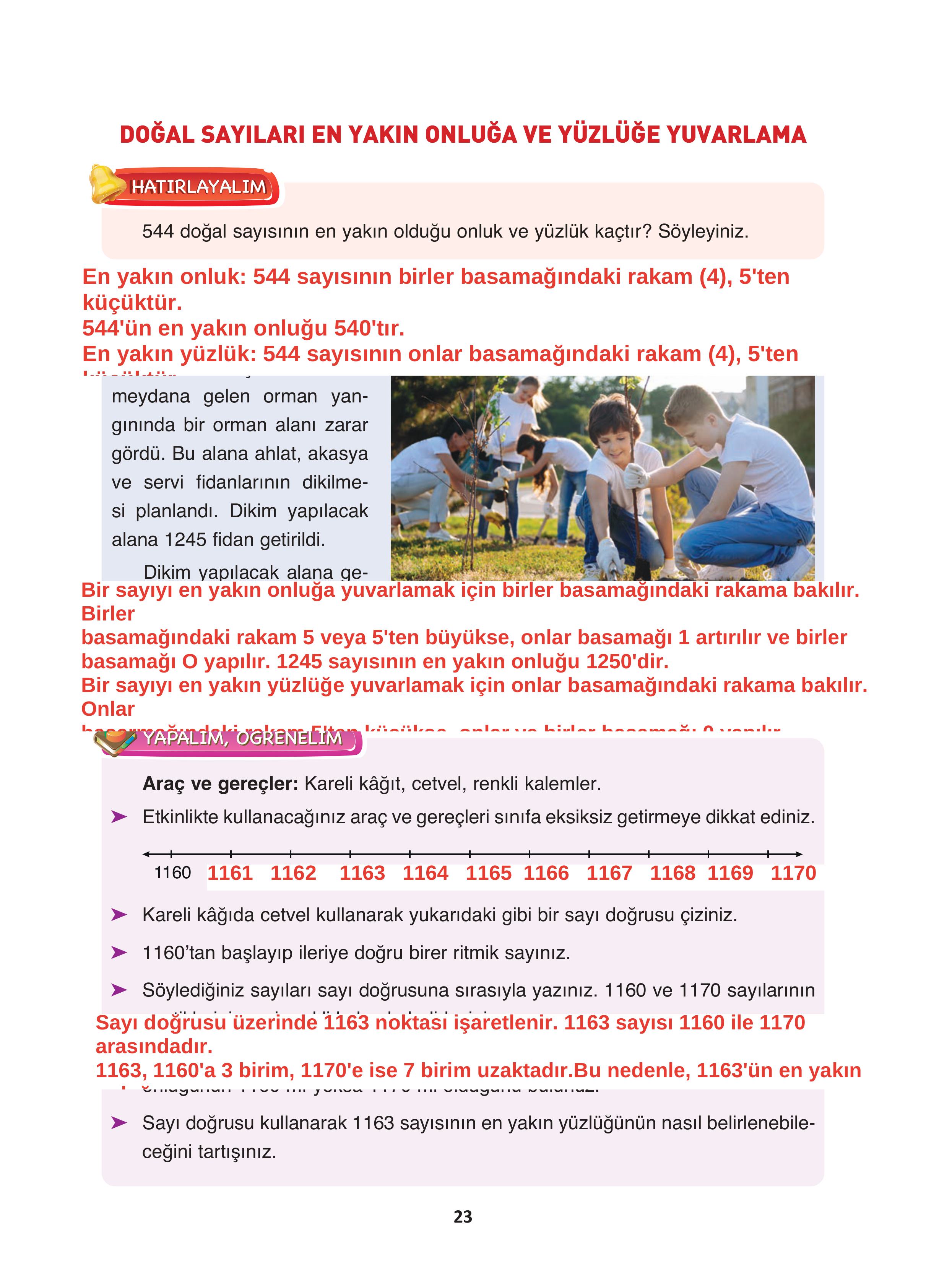 4. Sınıf Fersa Yayınları Matematik Ders Kitabı Sayfa 23 Cevapları