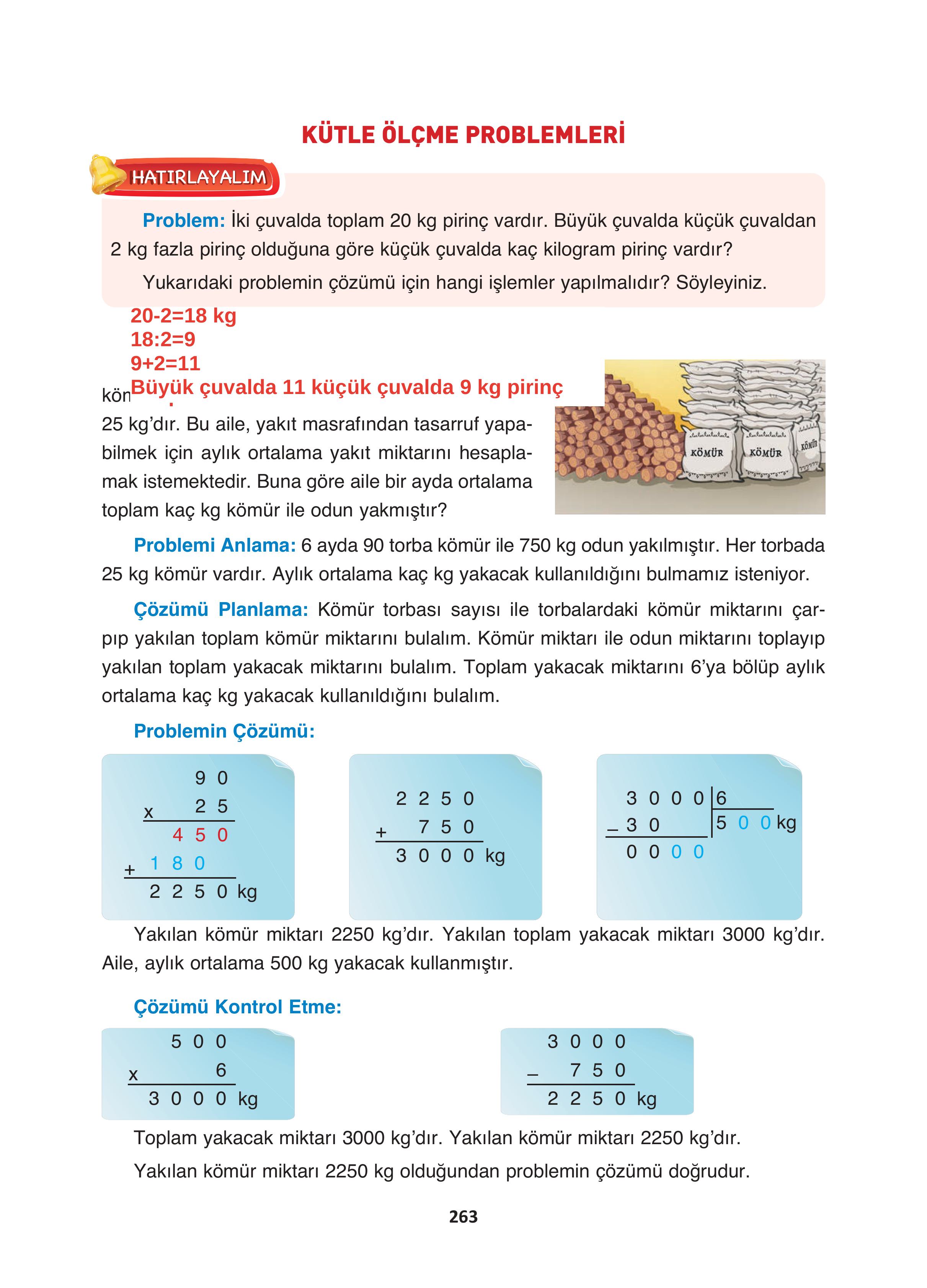4. Sınıf Fersa Yayınları Matematik Ders Kitabı Sayfa 263 Cevapları