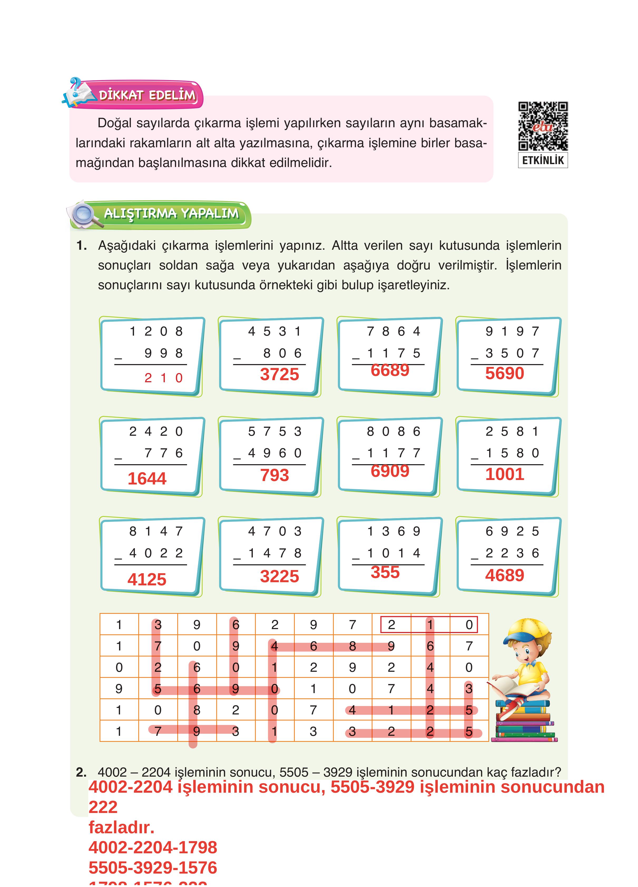 4. Sınıf Fersa Yayınları Matematik Ders Kitabı Sayfa 40 Cevapları 4. Sınıf Fersa Yayınları Matematik Ders Kitabı Sayfa 40 Cevapları