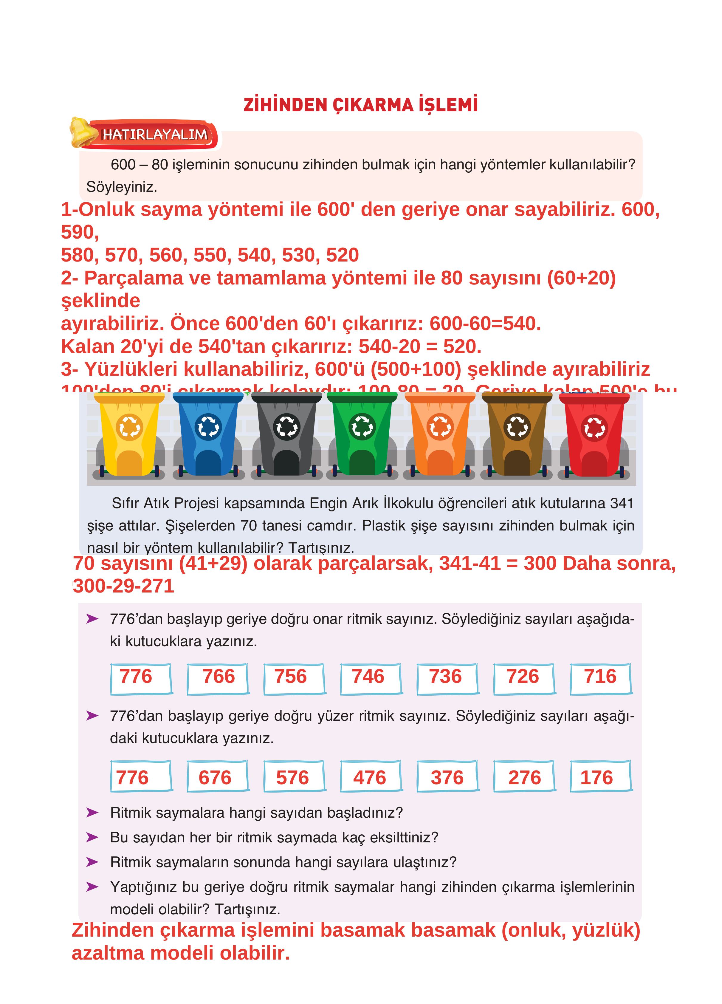 4. Sınıf Fersa Yayınları Matematik Ders Kitabı Sayfa 41 Cevapları