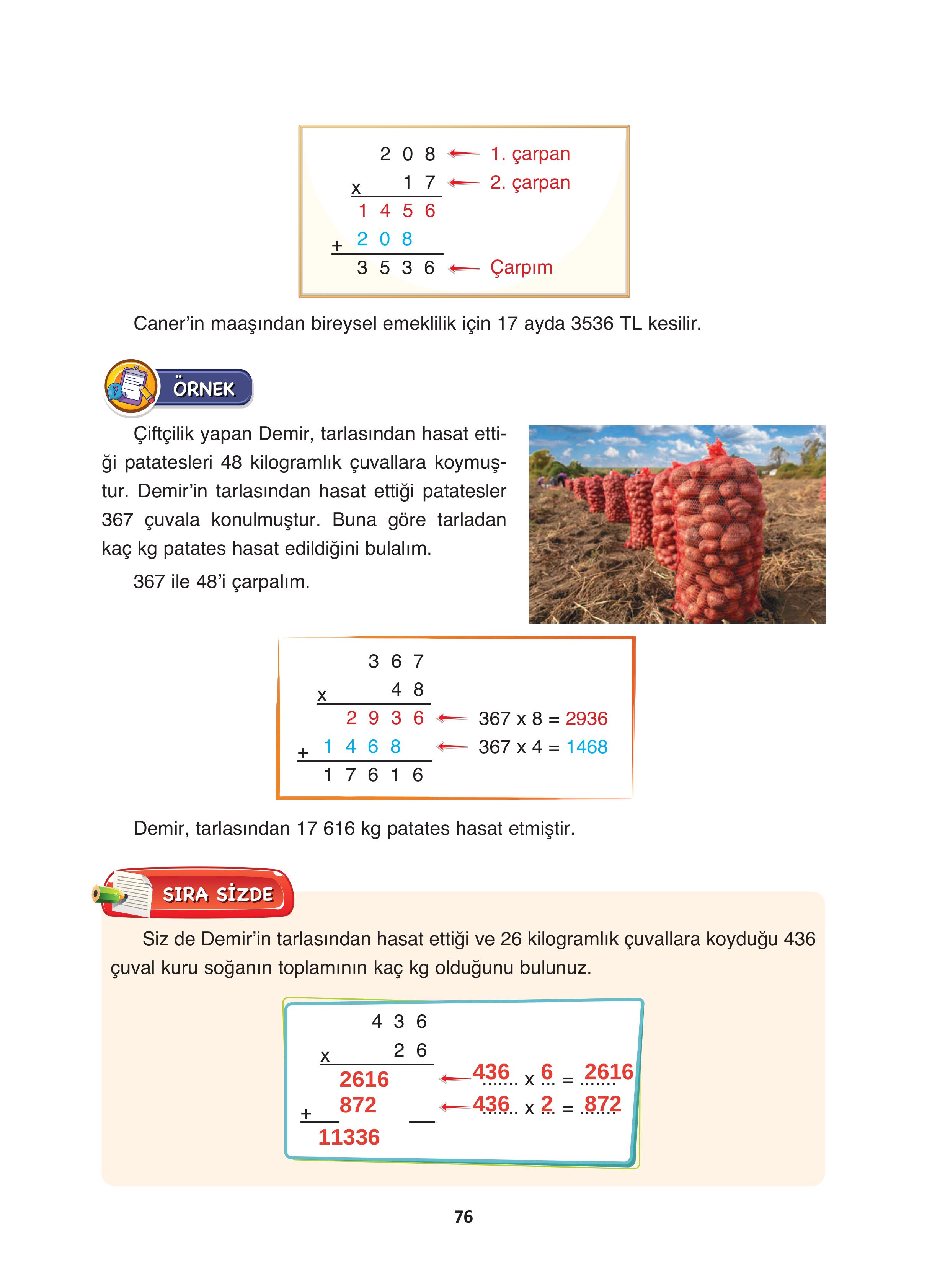 4. Sınıf Fersa Yayınları Matematik Ders Kitabı Sayfa 76 Cevapları 4. Sınıf Fersa Yayınları Matematik Ders Kitabı Sayfa 76 Cevapları
