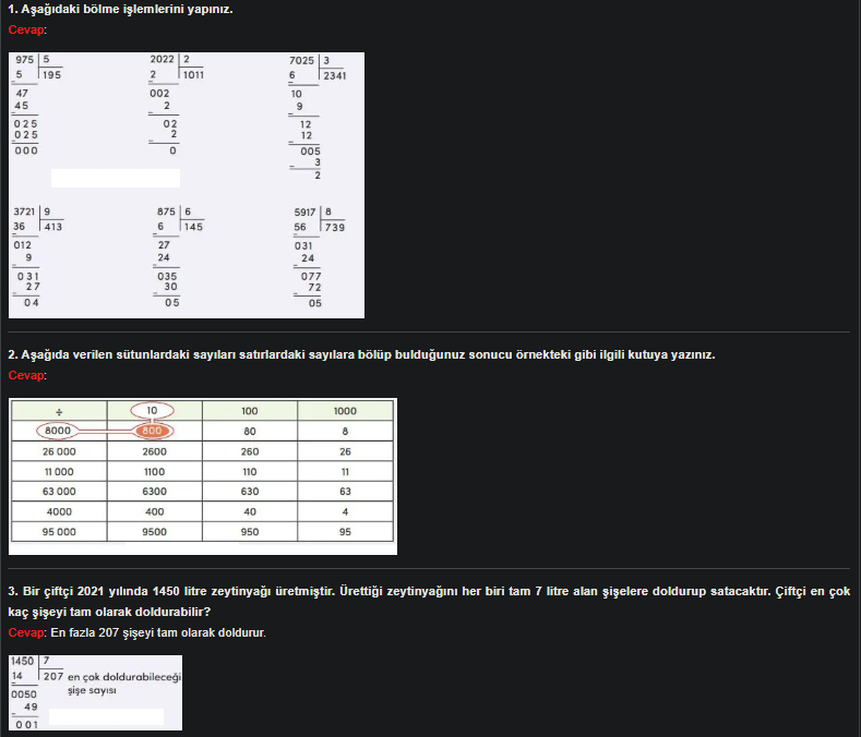4. Sınıf Meb Yayınları Matematik Ders Kitabı Sayfa 100 Cevapları