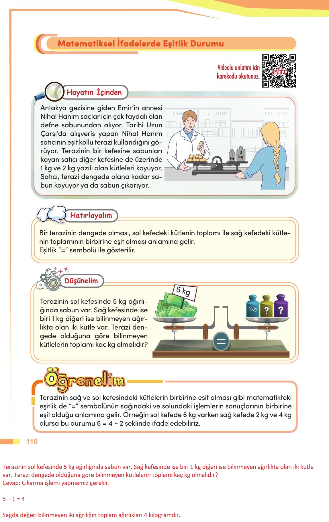 4. Sınıf Meb Yayınları Matematik Ders Kitabı Sayfa 111 Cevapları