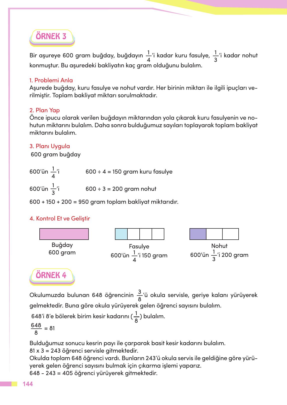 4. Sınıf Meb Yayınları Matematik Ders Kitabı Sayfa 145 Cevapları