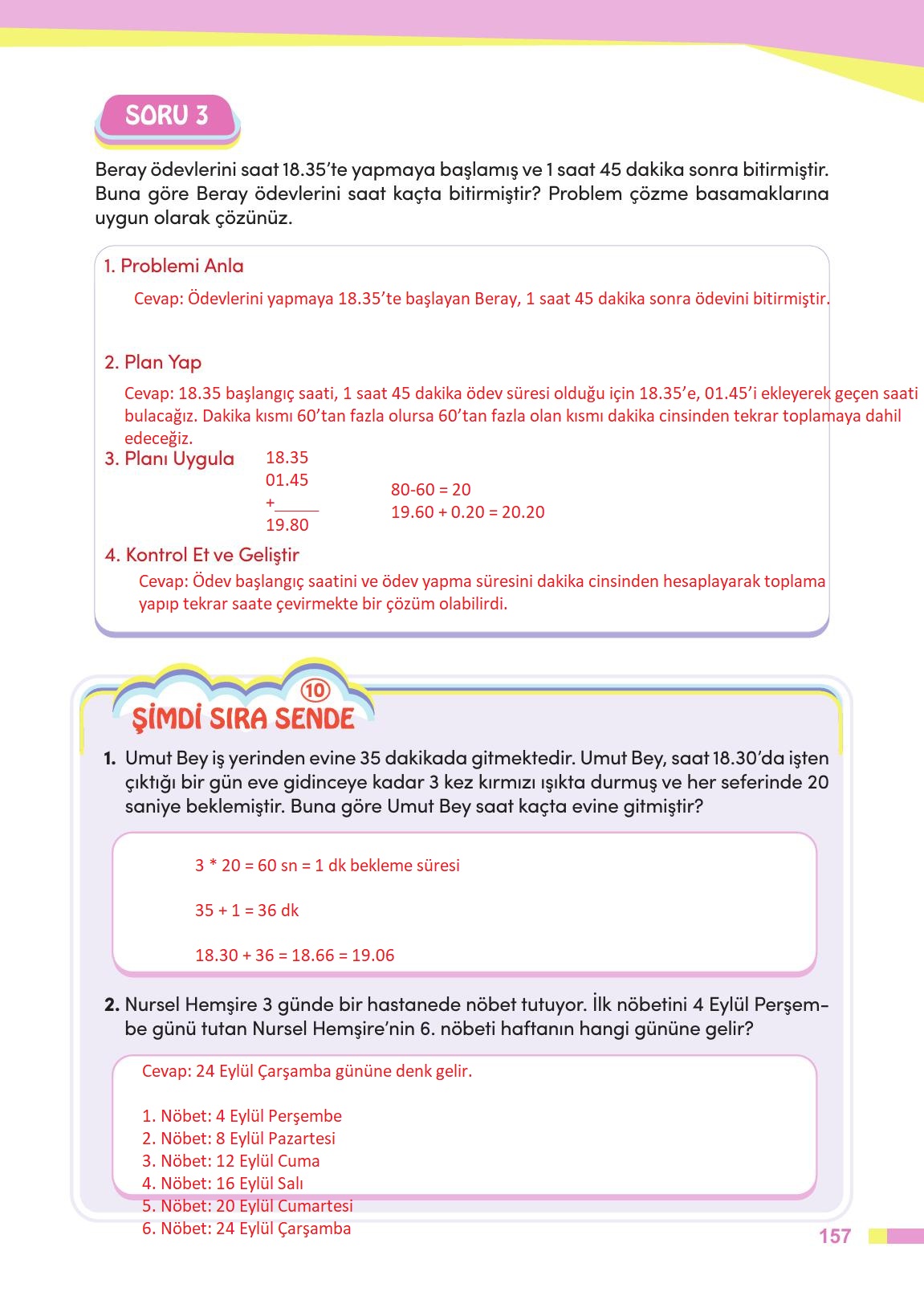 4. Sınıf Meb Yayınları Matematik Ders Kitabı Sayfa 158 Cevapları