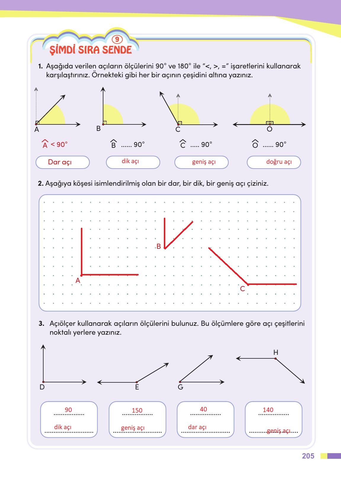 4. Sınıf Meb Yayınları Matematik Ders Kitabı Sayfa 206 Cevapları