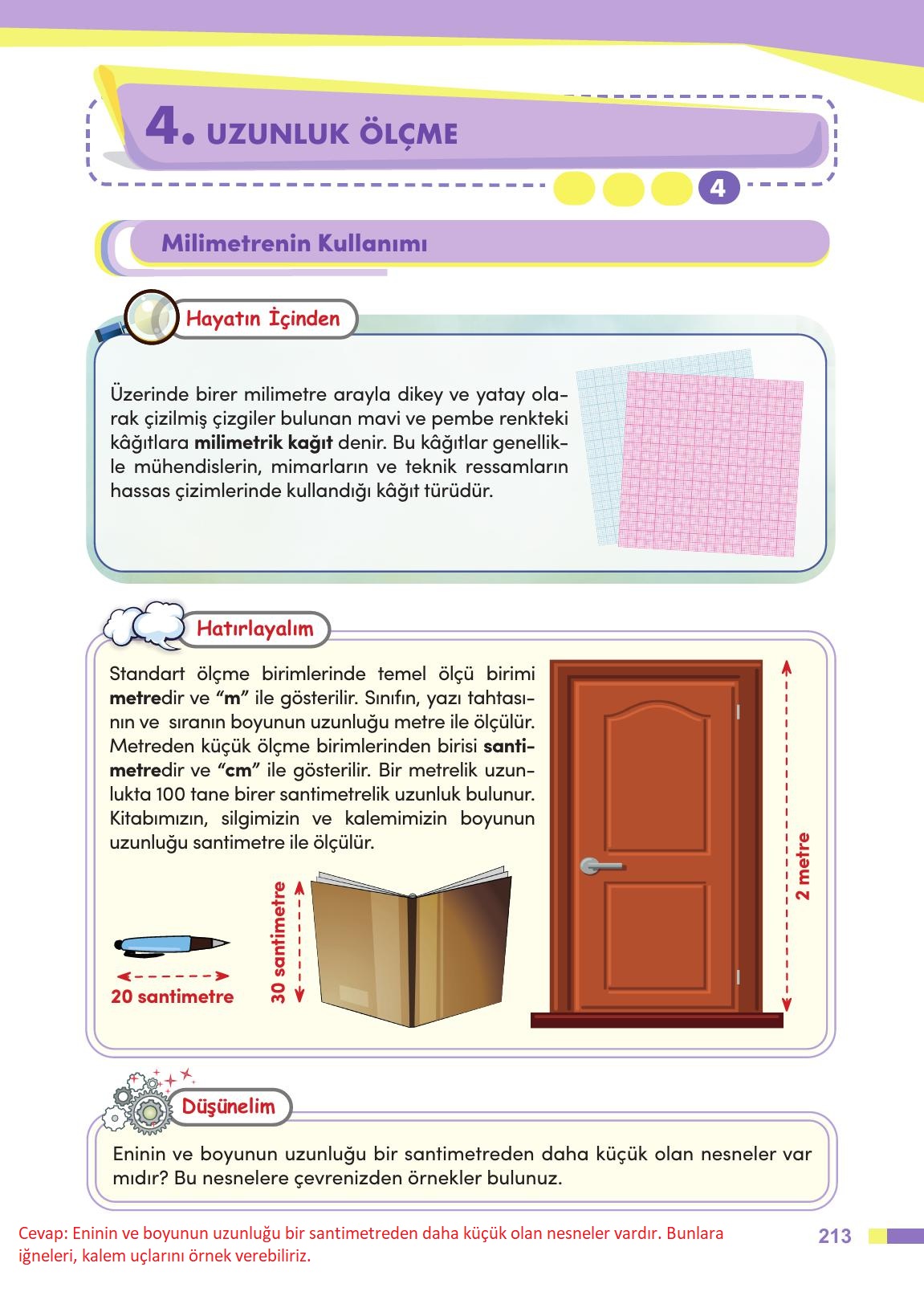 4. Sınıf Meb Yayınları Matematik Ders Kitabı Sayfa 214 Cevapları