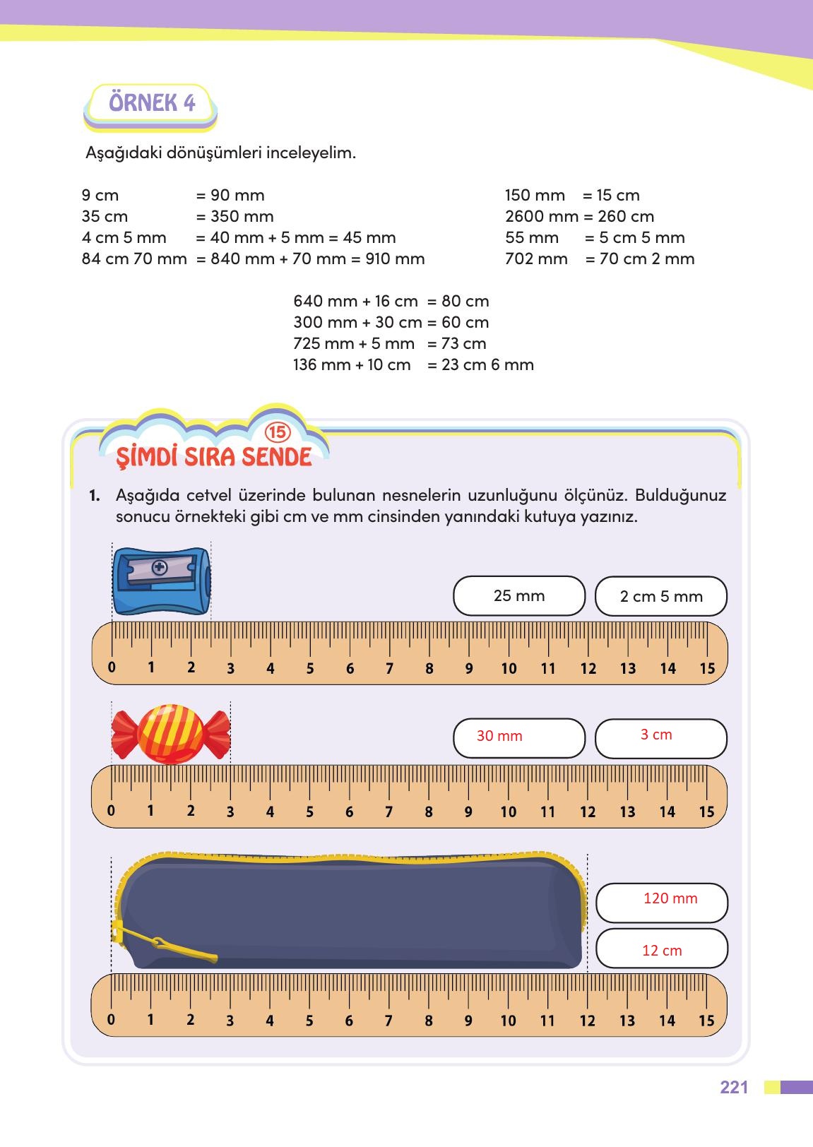 4. Sınıf Meb Yayınları Matematik Ders Kitabı Sayfa 222 Cevapları