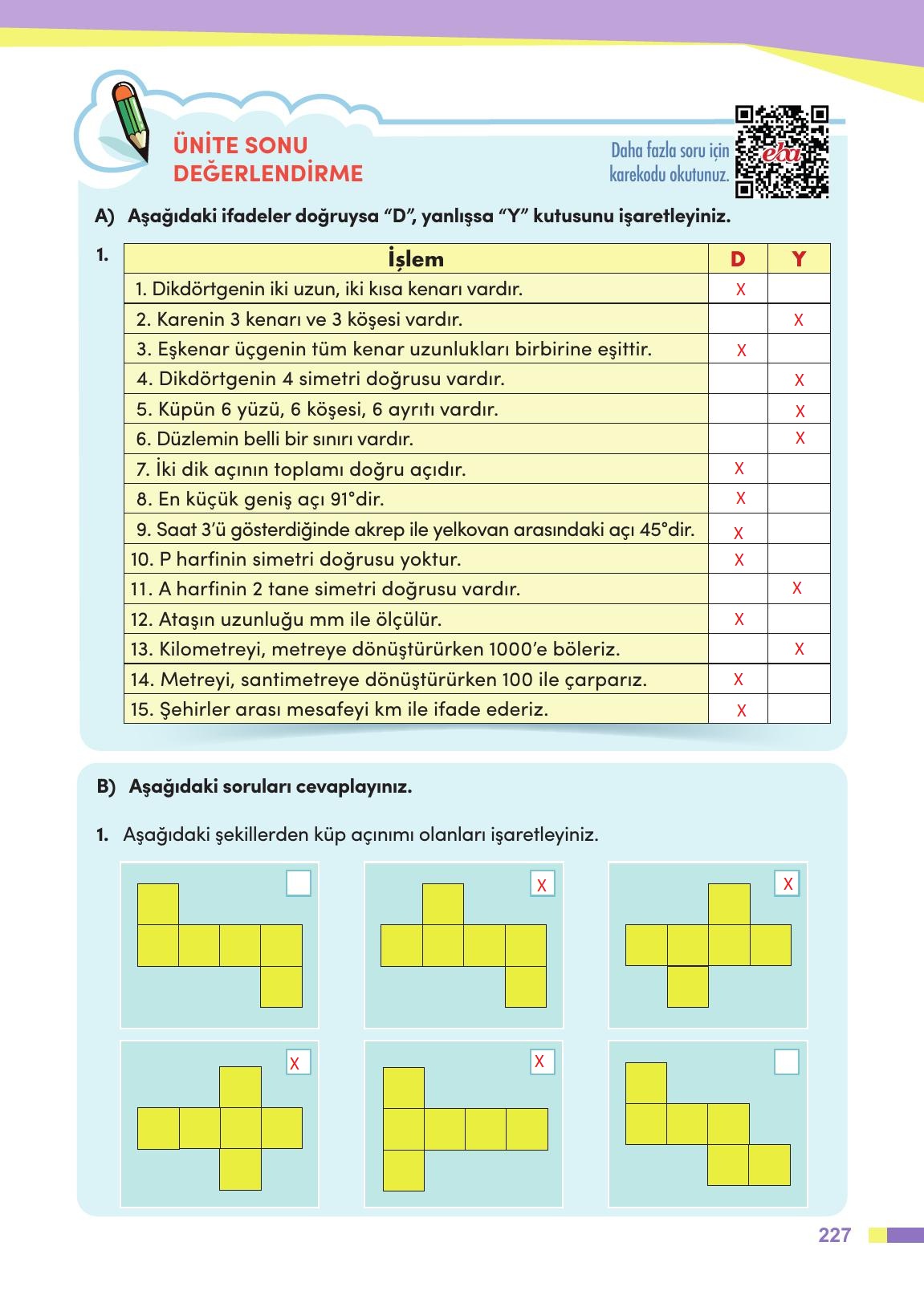 4. Sınıf Meb Yayınları Matematik Ders Kitabı Sayfa 228 Cevapları