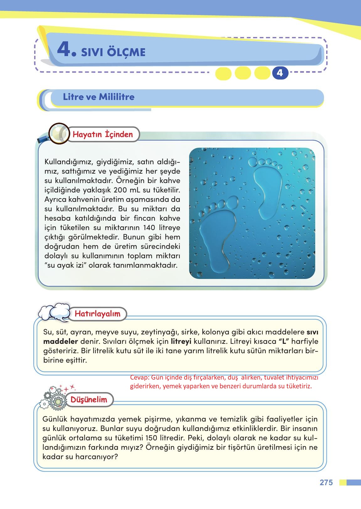 4. Sınıf Meb Yayınları Matematik Ders Kitabı Sayfa 276 Cevapları