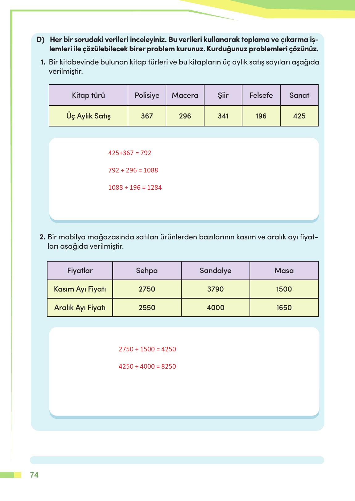 4. Sınıf Meb Yayınları Matematik Ders Kitabı Sayfa 75 Cevapları