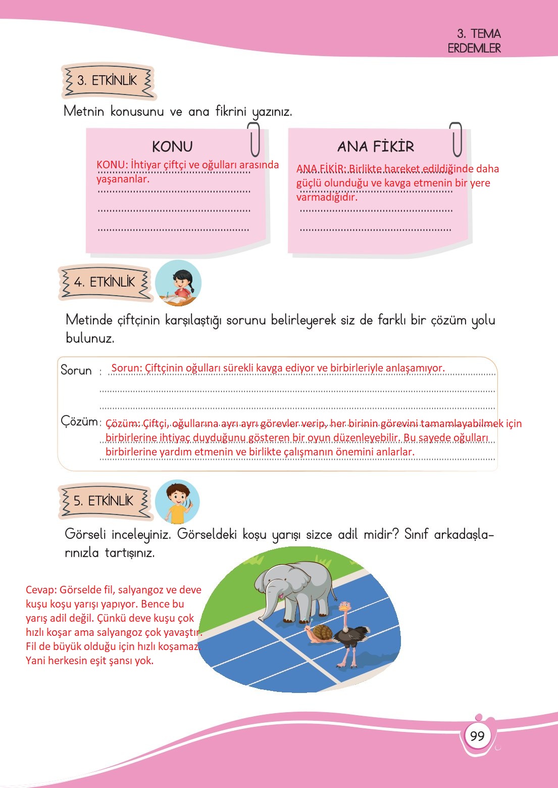 4. Sınıf Meb Yayınları Türkçe Ders Kitabı Sayfa 0099 Cevapları 4. Sınıf Meb Yayınları Türkçe Ders Kitabı Sayfa 0099 Cevapları