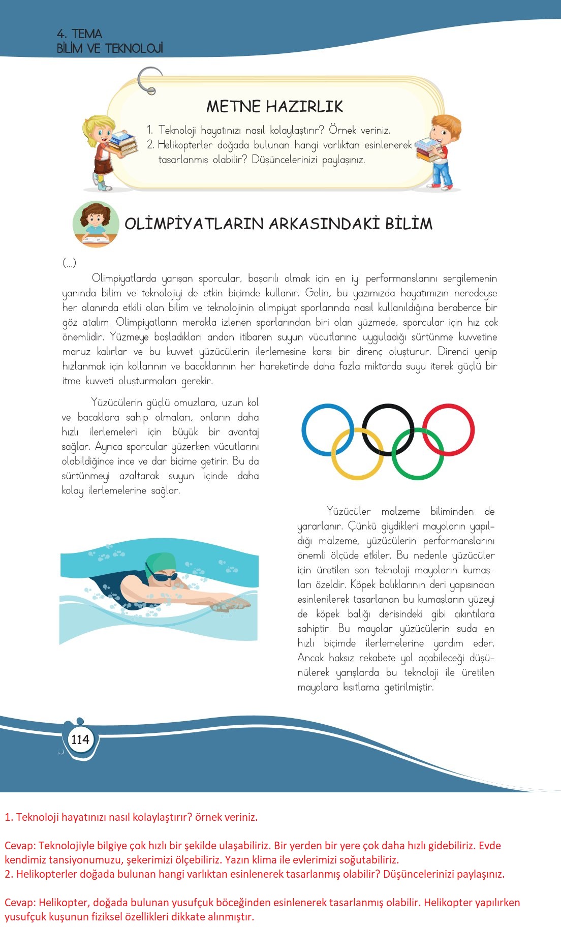 4. Sınıf Meb Yayınları Türkçe Ders Kitabı Sayfa 0114 Cevapları