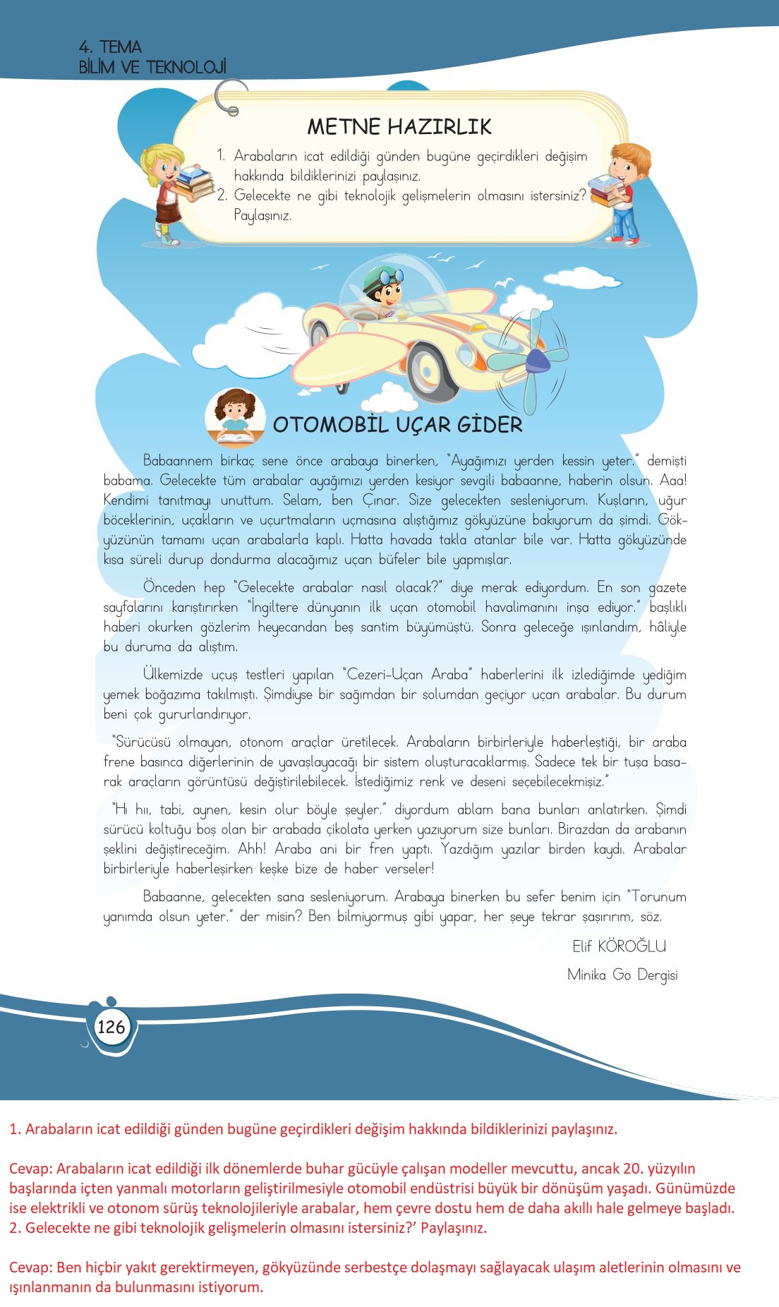 4. Sınıf Meb Yayınları Türkçe Ders Kitabı Sayfa 0126 Cevapları 4. Sınıf Meb Yayınları Türkçe Ders Kitabı Sayfa 0126 Cevapları