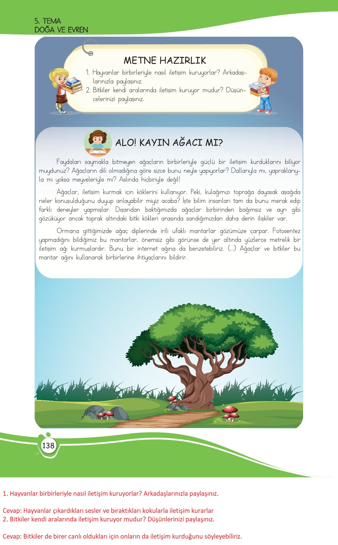 4. Sınıf Meb Yayınları Türkçe Ders Kitabı Sayfa 0138 Cevapları