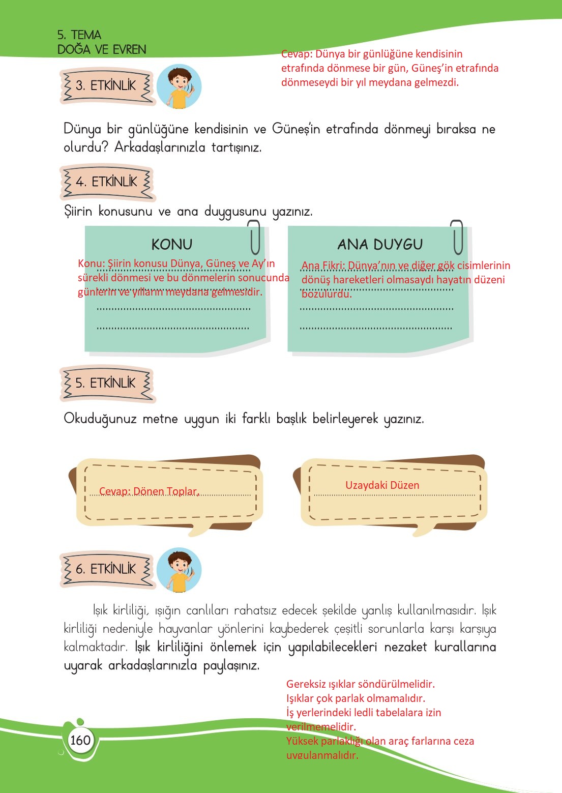 4. Sınıf Meb Yayınları Türkçe Ders Kitabı Sayfa 0160 Cevapları 4. Sınıf Meb Yayınları Türkçe Ders Kitabı Sayfa 0160 Cevapları