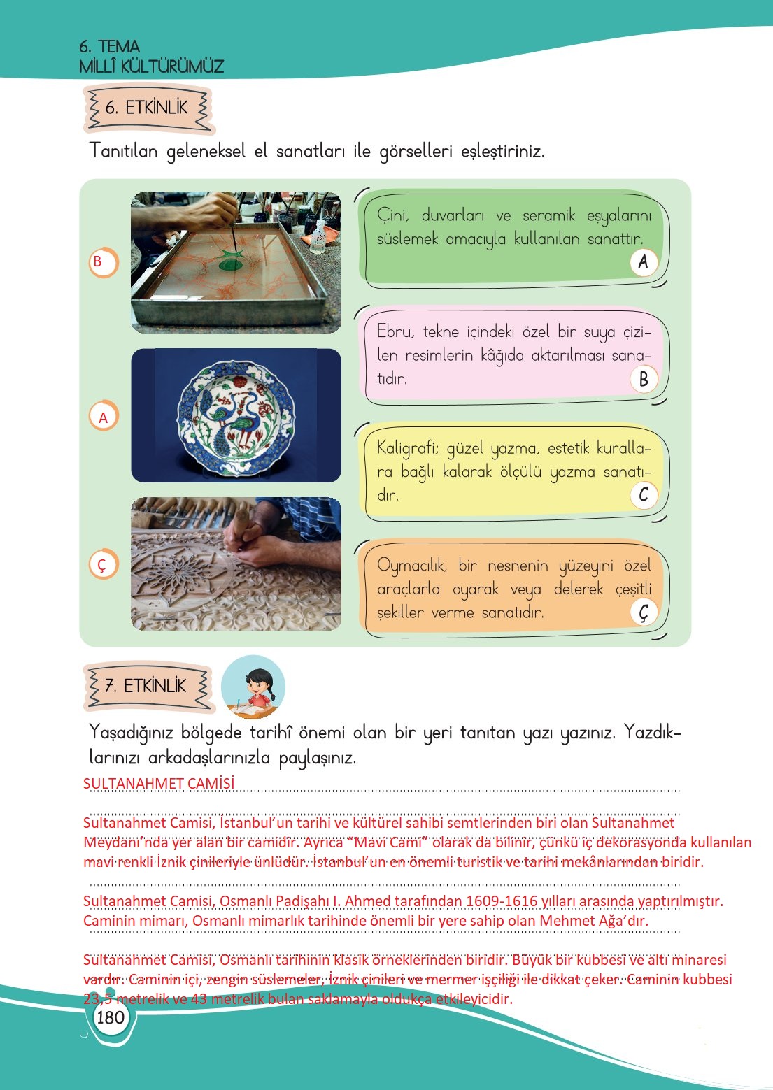 4. Sınıf Meb Yayınları Türkçe Ders Kitabı Sayfa 0180 Cevapları