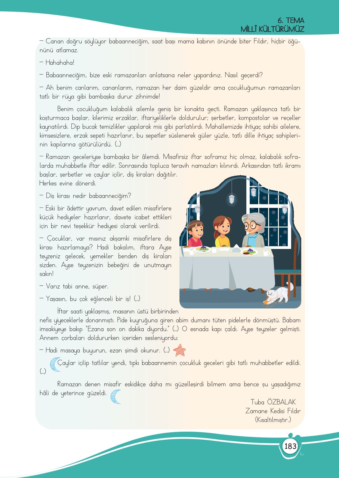 4. Sınıf Meb Yayınları Türkçe Ders Kitabı Sayfa 0183 Cevapları