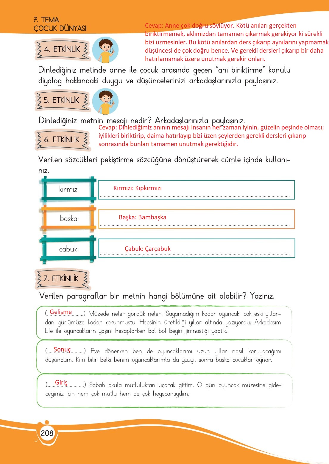 4. Sınıf Meb Yayınları Türkçe Ders Kitabı Sayfa 0208 Cevapları 4. Sınıf Meb Yayınları Türkçe Ders Kitabı Sayfa 0208 Cevapları