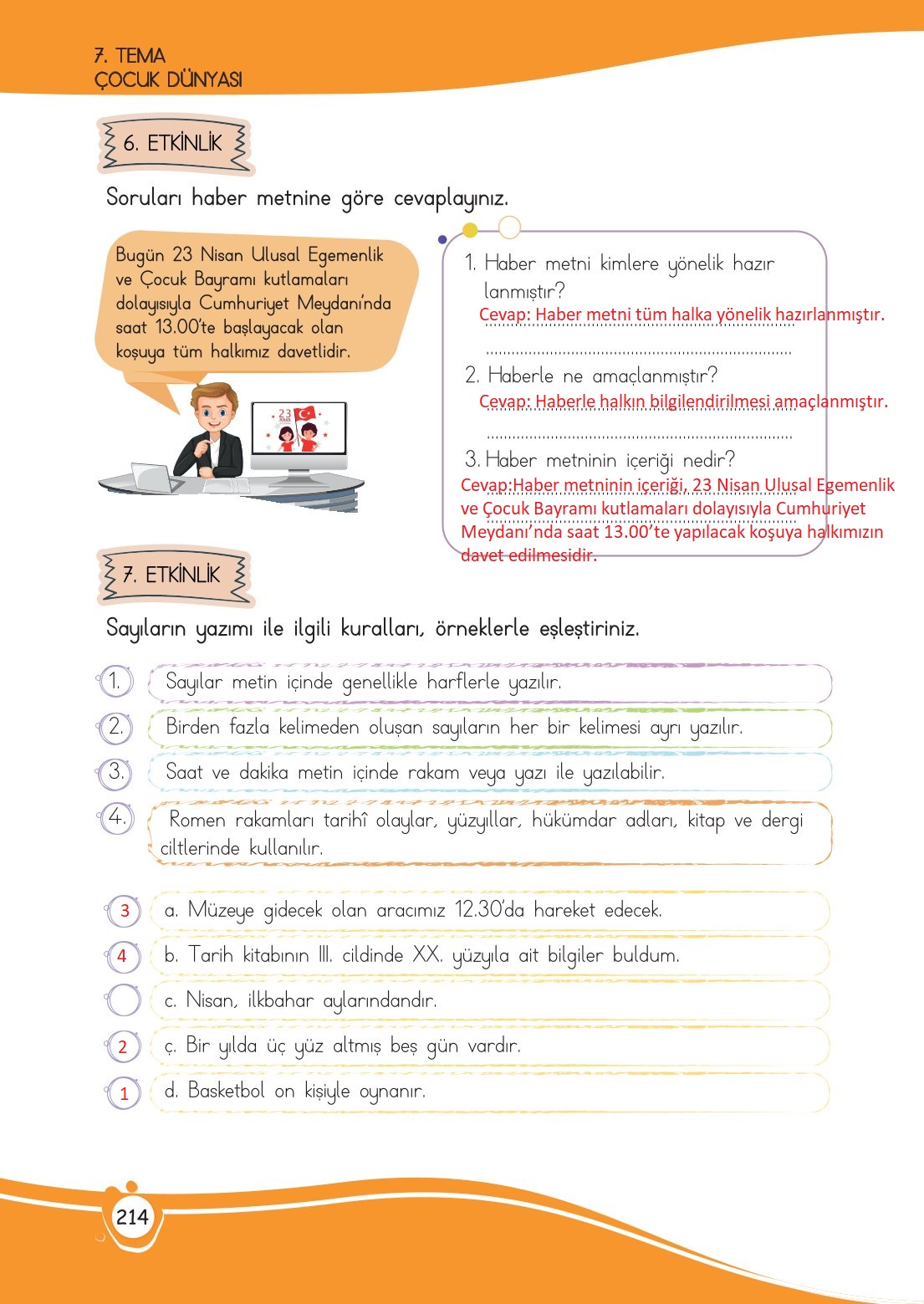 4. Sınıf Meb Yayınları Türkçe Ders Kitabı Sayfa 0214 Cevapları 4. Sınıf Meb Yayınları Türkçe Ders Kitabı Sayfa 0214 Cevapları