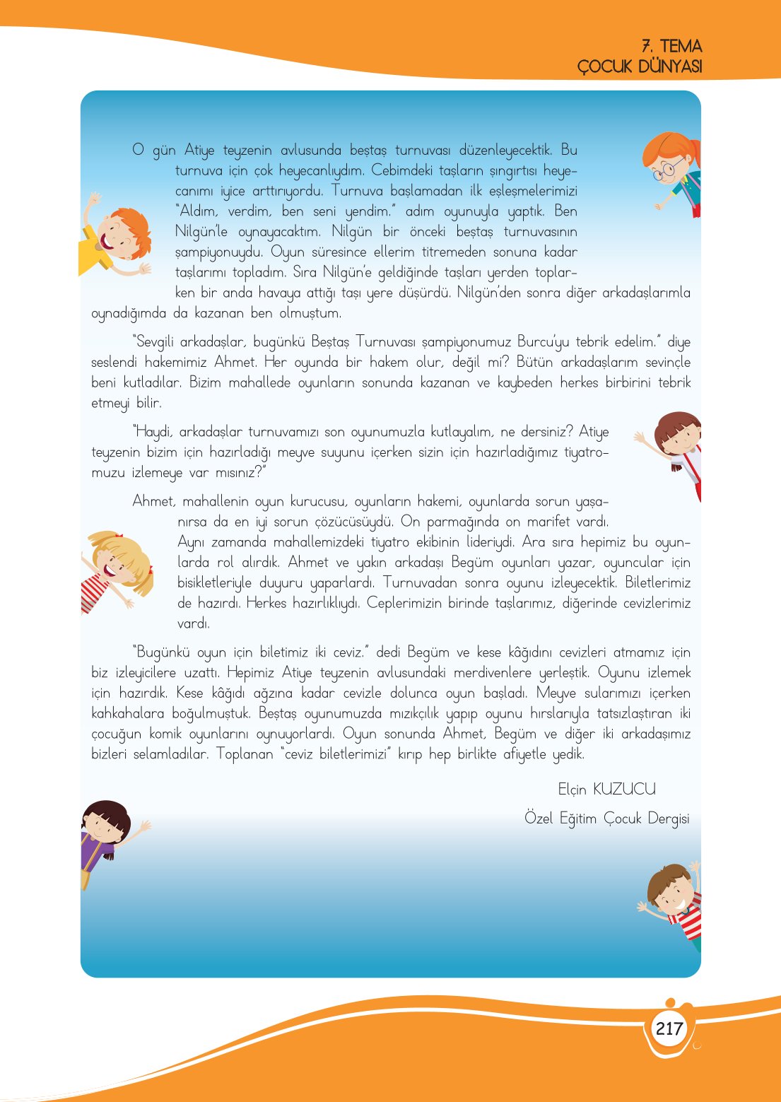 4. Sınıf Meb Yayınları Türkçe Ders Kitabı Sayfa 0217 Cevapları