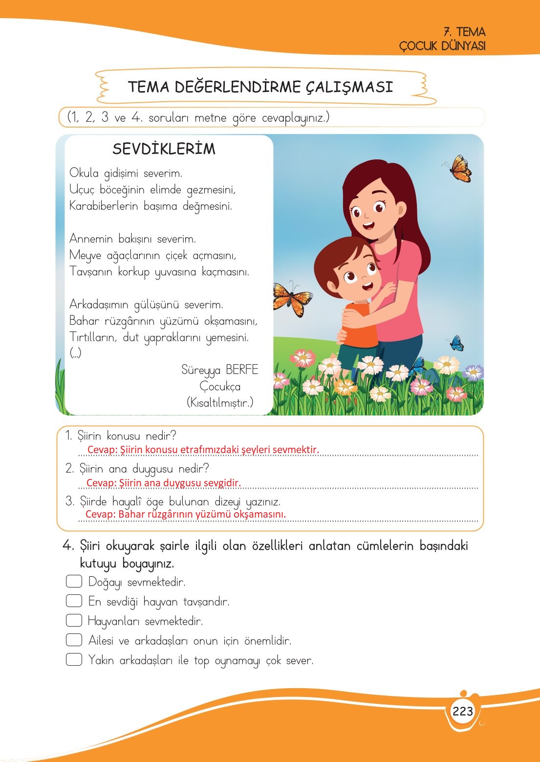 4. Sınıf Meb Yayınları Türkçe Ders Kitabı Sayfa 0223 Cevapları 4. Sınıf Meb Yayınları Türkçe Ders Kitabı Sayfa 0223 Cevapları