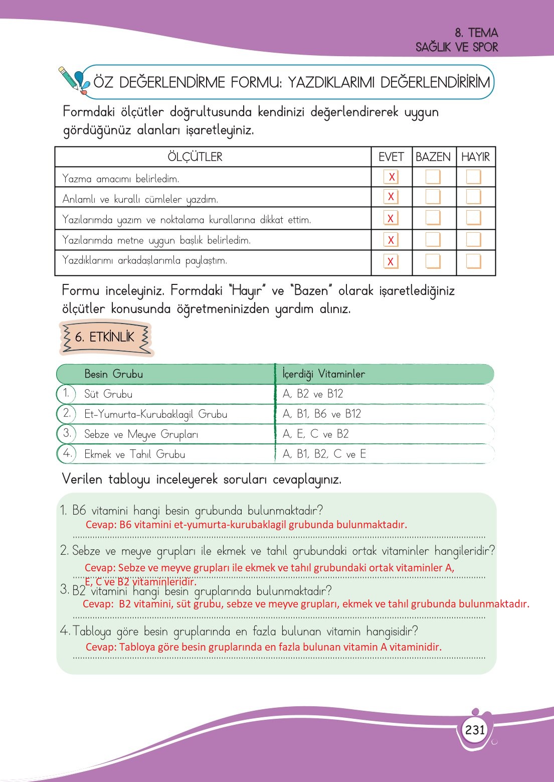 4. Sınıf Meb Yayınları Türkçe Ders Kitabı Sayfa 0231 Cevapları 4. Sınıf Meb Yayınları Türkçe Ders Kitabı Sayfa 0231 Cevapları