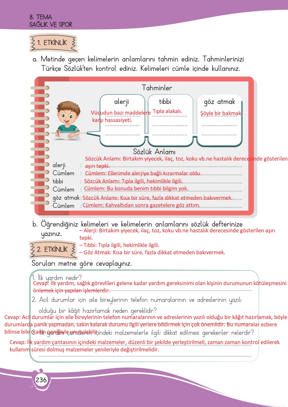 4. Sınıf Meb Yayınları Türkçe Ders Kitabı Sayfa 0236 Cevapları 4. Sınıf Meb Yayınları Türkçe Ders Kitabı Sayfa 0236 Cevapları