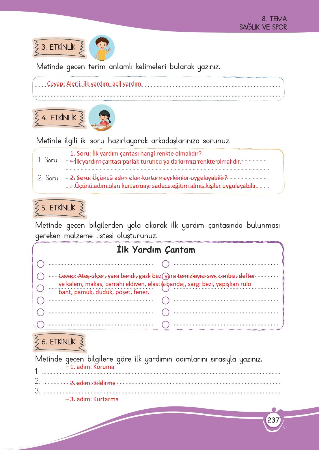 4. Sınıf Meb Yayınları Türkçe Ders Kitabı Sayfa 0237 Cevapları 4. Sınıf Meb Yayınları Türkçe Ders Kitabı Sayfa 0237 Cevapları