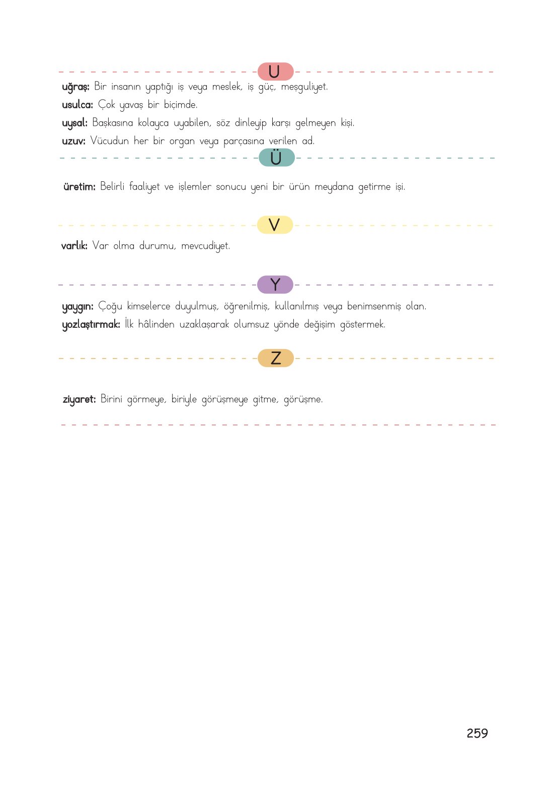 4. Sınıf Meb Yayınları Türkçe Ders Kitabı Sayfa 0259 Cevapları